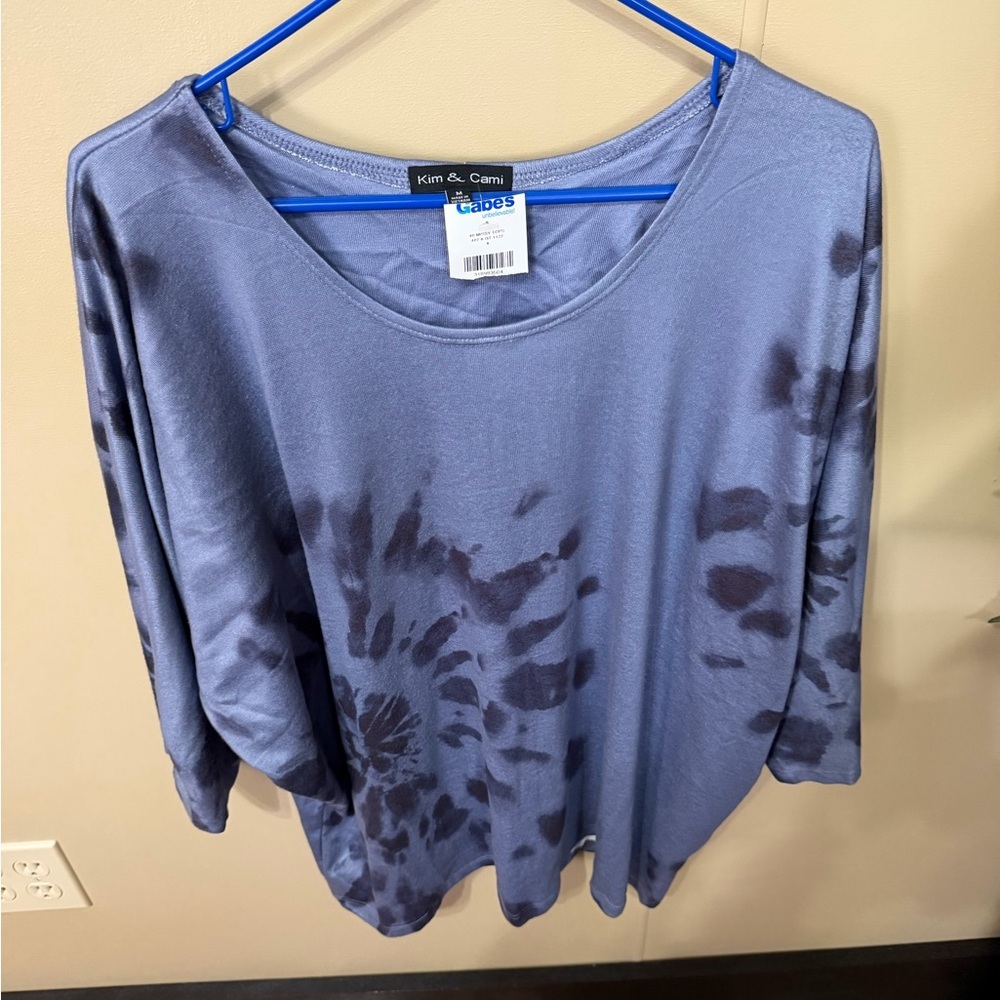 Kim & Cami Women's Long Sleeve Tie-Dye Top